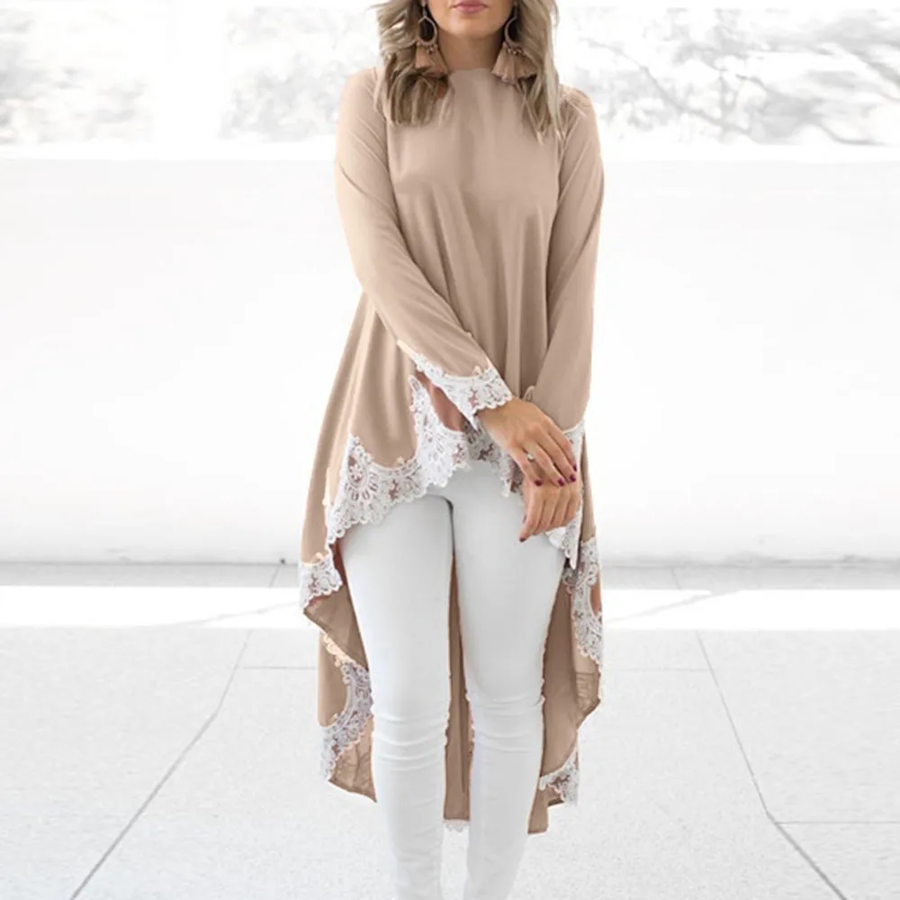 Женское платье с длинным рукавом Повседневный пуловер круглым вырезом