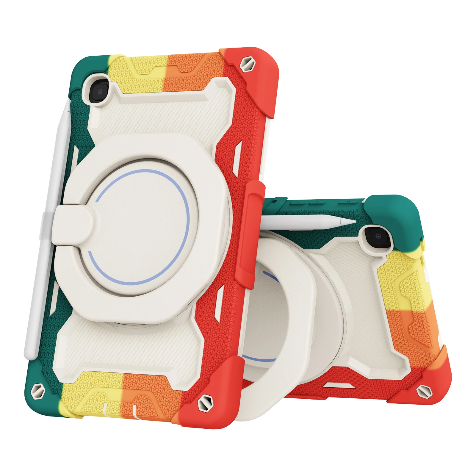 

Чехол для Samsung Galaxy Tab A7 Lite, модный армированный чехол радужной расцветки для Galaxy Tab A7, тяжелая защита, аксессуары для планшета