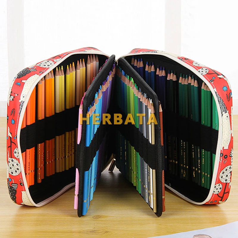С высокой пропускной способностью Карандаш Чехол 150 отверстия пенал для ручек