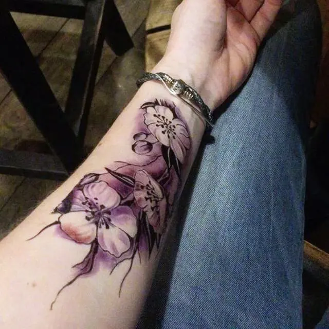 Водостойкая Временная тату-наклейка 27 дизайнов китайские чернила цветок роза