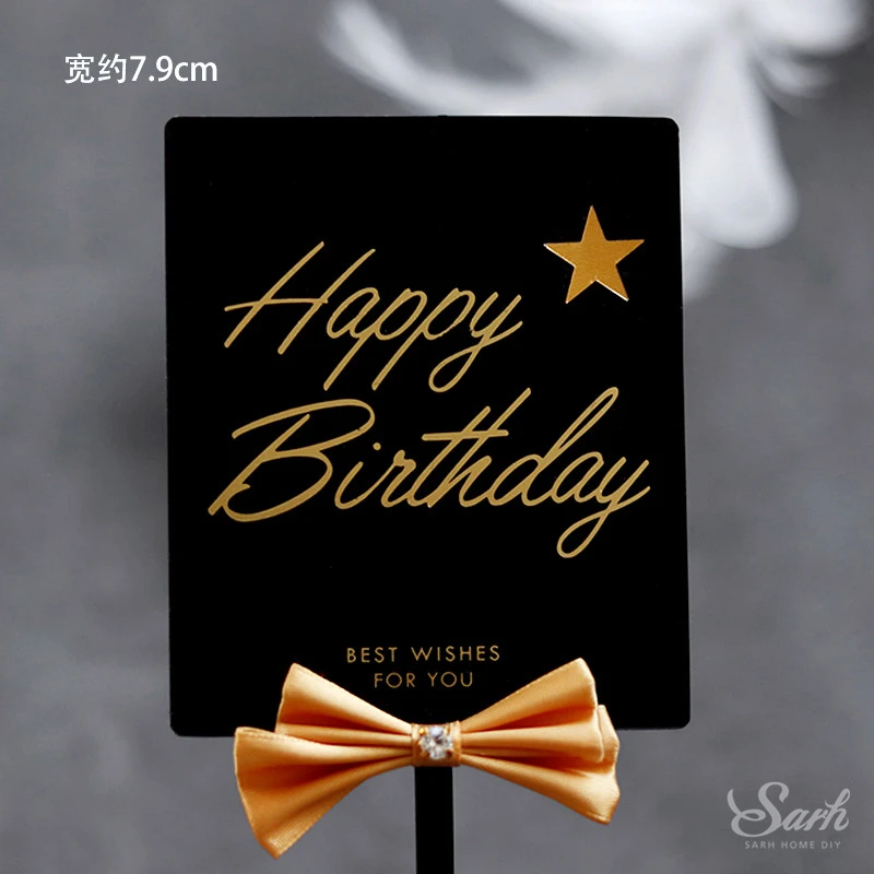 2pc squre bow Love you, три тысячи бантов, помпоны для торта, для свадебной вечеринки, для невесты, лебедя, с днем рождения, Декор, принадлежности для выпечки, милые подарки - Цвет: 2pc squre bow