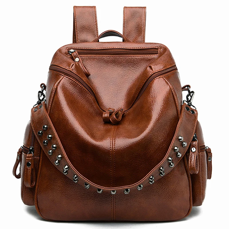 Брендовый женский рюкзак Молодежные кожаные ранцы для девочек подростков