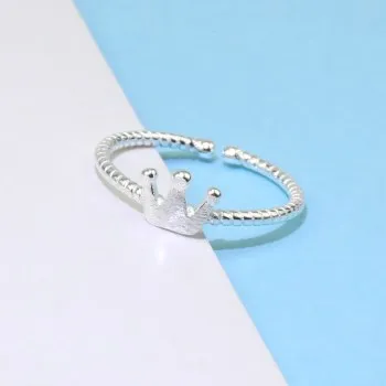 

Japan and South Korea Niche Design Trend Jewelry Drawing Crown Mahua Ring Women's Open Ring Sell Fast Hot R42.01