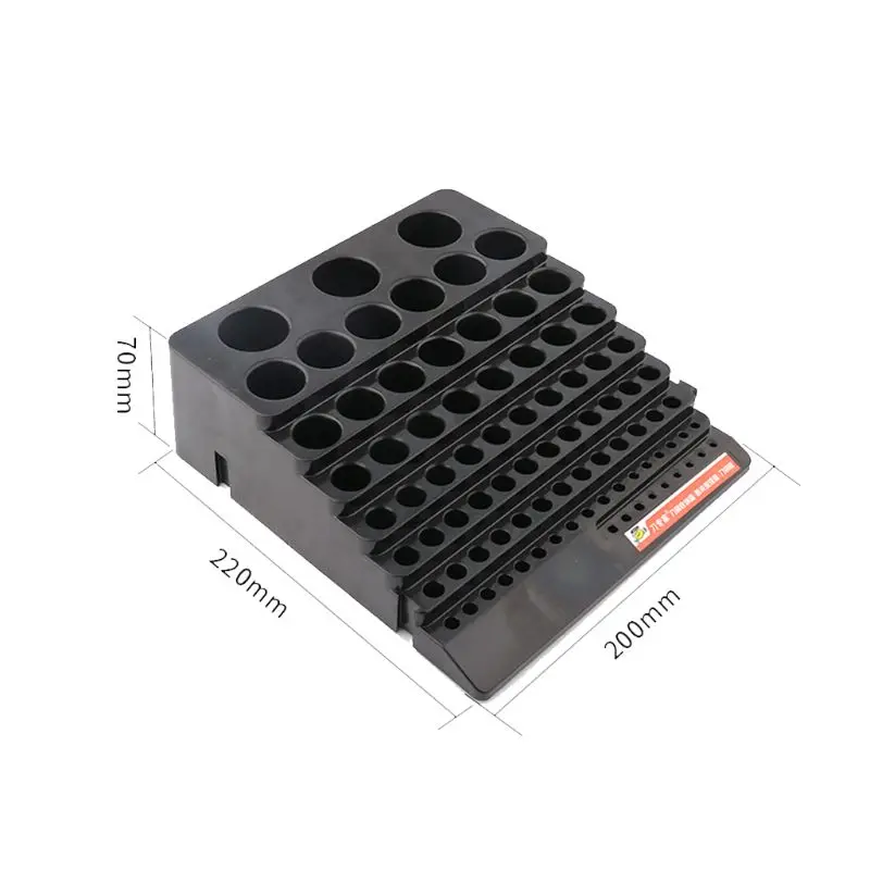 

Black Drill Bit Storage Box Milling Cutter Drill Finishing Holder Organizer Case Box for Home DIY Woodworking Use Supplies