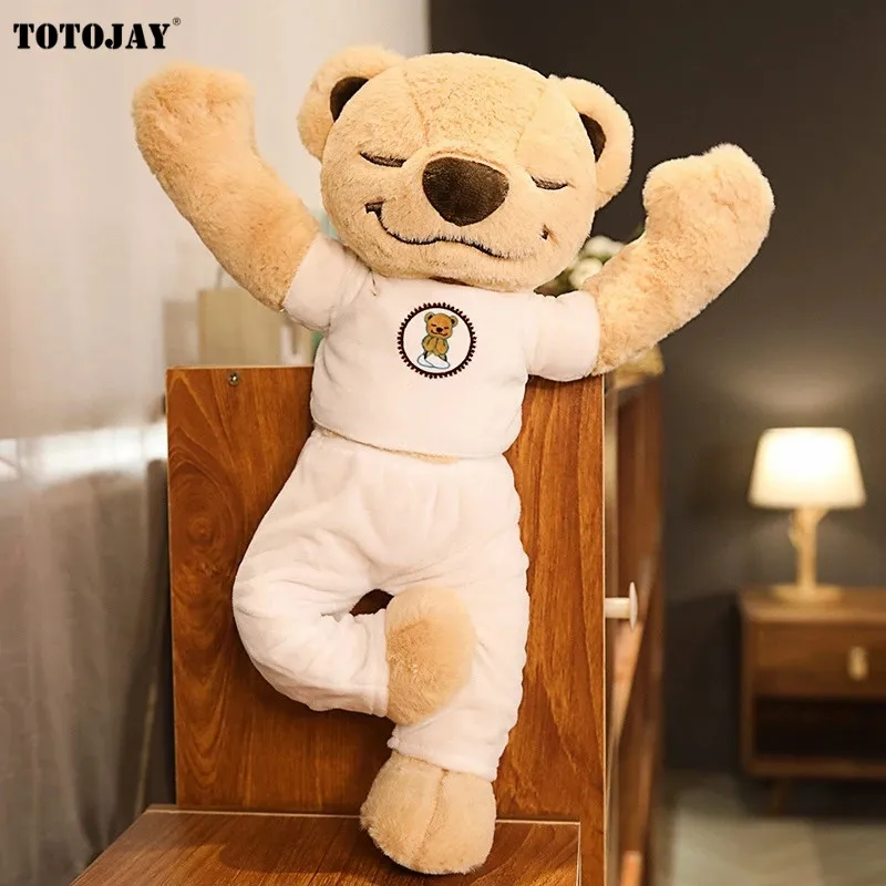 Креативный 40 см медведь для йоги наряд плюшевая игрушка мягкие Мультяшные
