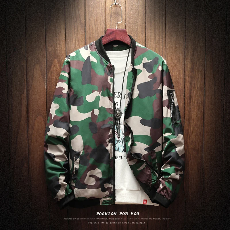 Осень 2019 мужские камуфляжные куртки Новое поступление пальто камуфляжная куртка