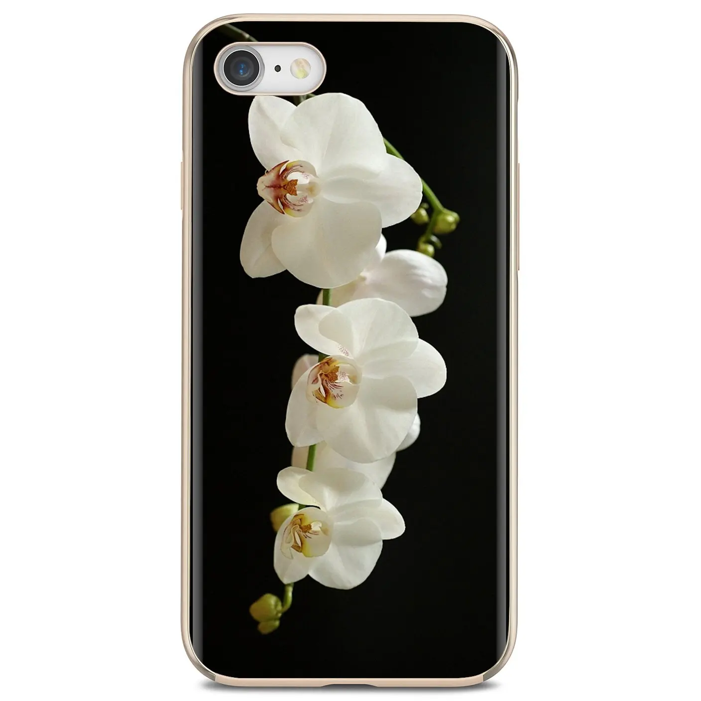 Чехол из мягкого силикона и ТПУ с изображением цветов орхидеи для iPhone 11 Pro 4 4S 5 5S SE