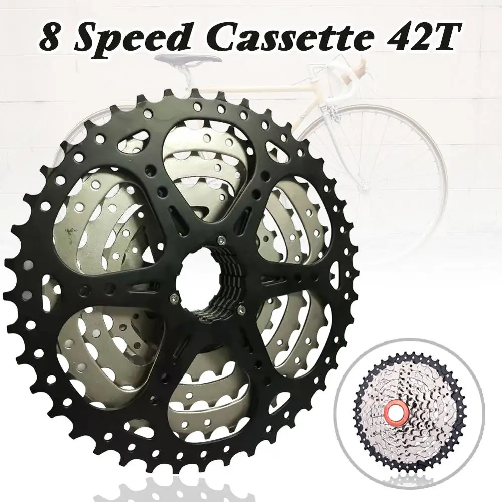 

Bike Cassette Plated-Steel 8-Speed 11-42T Bicycle Flywheel for MTB Road Bikes Bicycle Parts