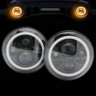 7-дюймовые светодиодные фары Fi LED 4x4 для Lada Niva Urban Off road Angle Eyes для Jeep Wrangler JK круглые фары поворотный сигнал 12 В 24 В