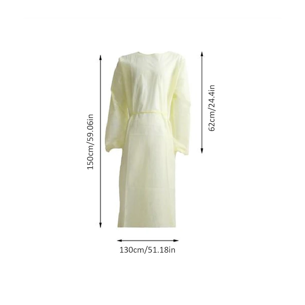 

Unisex Fluid Resistant Isolation Gown Disposable Protective Clothing Suit Siamese Non-Woven Dust-Proof Protective Gown Clothing