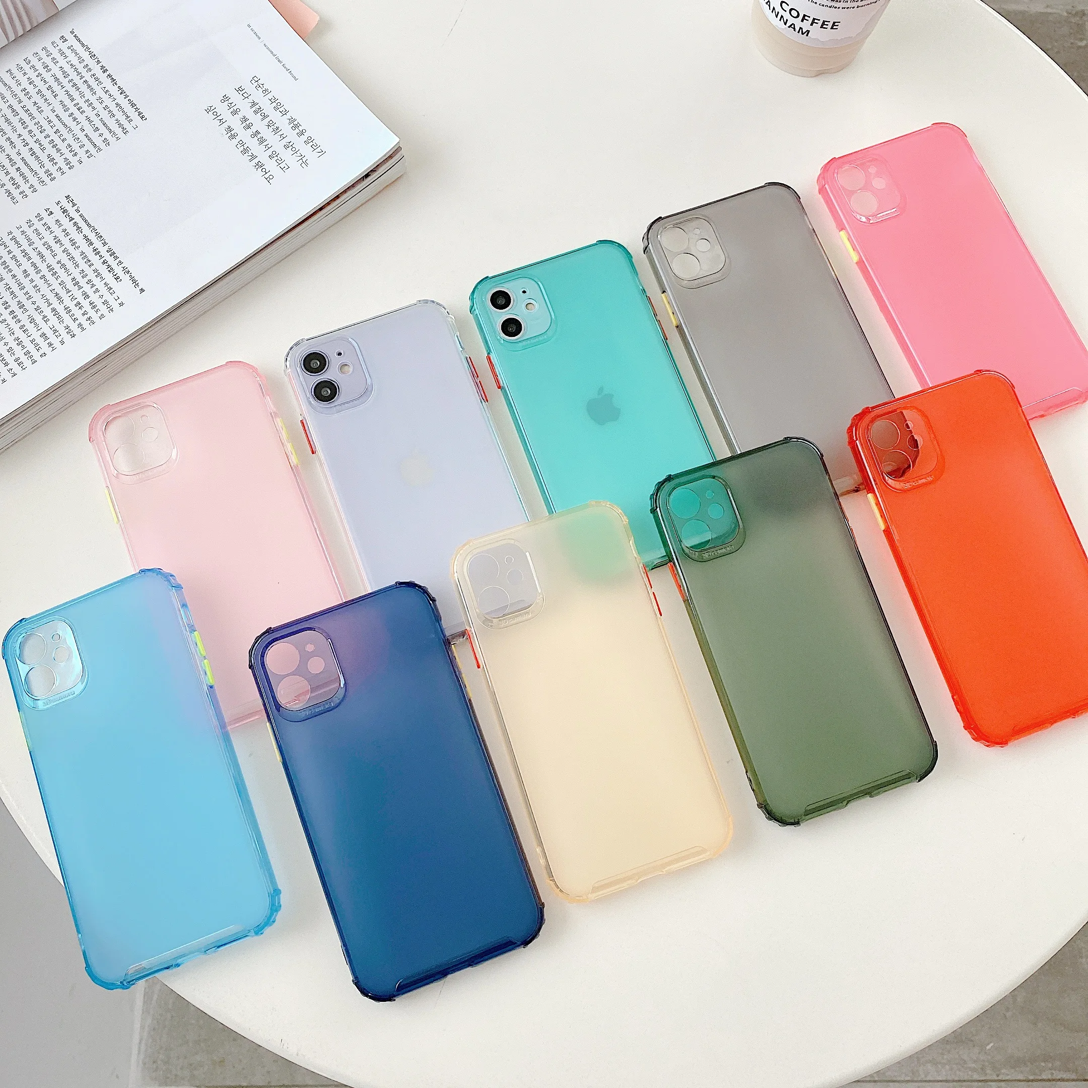 Для Apple iPhone 12 11 Pro X XR XS Max 6 6S 7 8 Plus SE 2020 чехол для телефона карамельный цвет ТПУ