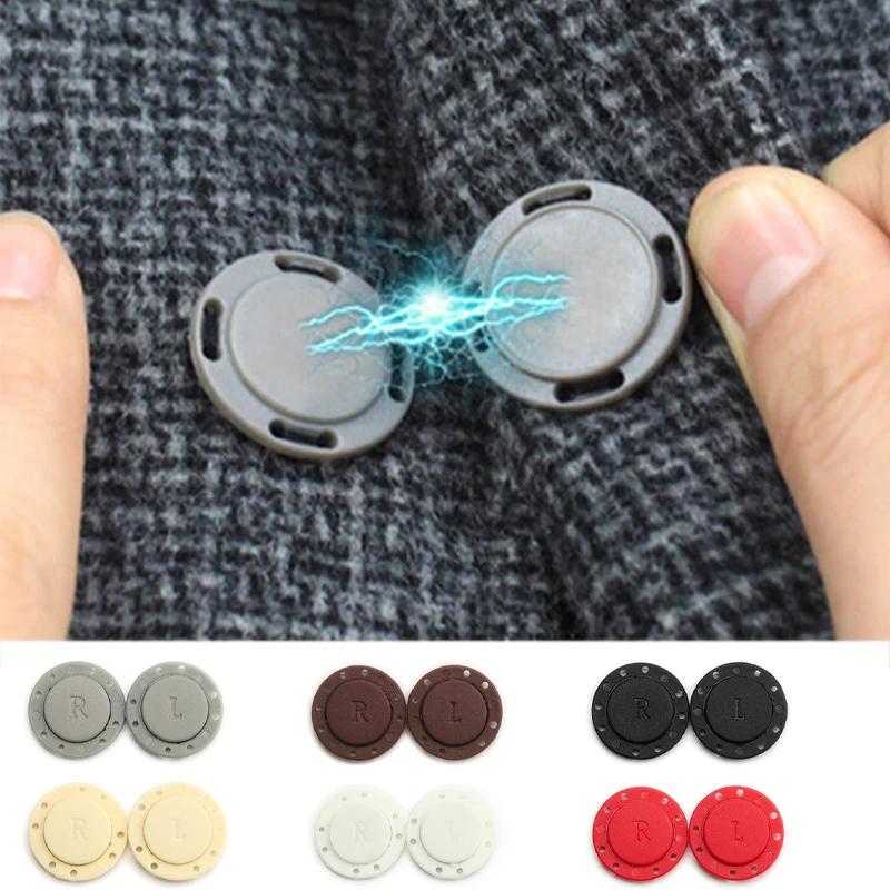 

Invisible Automatic Magnetic Sewing Buttons for Garments Adjustable Cowboy Pants Buttons Double Side Button for Needlework DIY