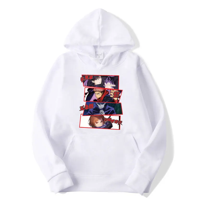 

Hottest Jujutsu Kaisen Satoru Gojo Vogue Clothes Spring Tops Leisure Oversized Hoodie Harajuku Pullover Male Tracksuit Clothing