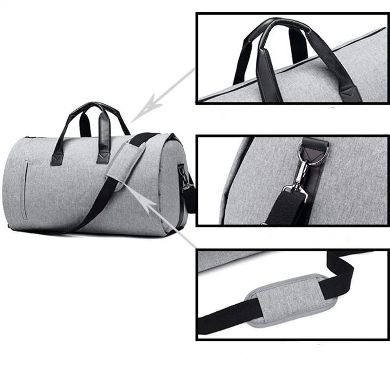 Large Capacity Men Travel Bag Waterproof Duffle Bag Short Trip Suit Storage Hand Luggage Bags With Shoe Pouch Oxford Travel Bag