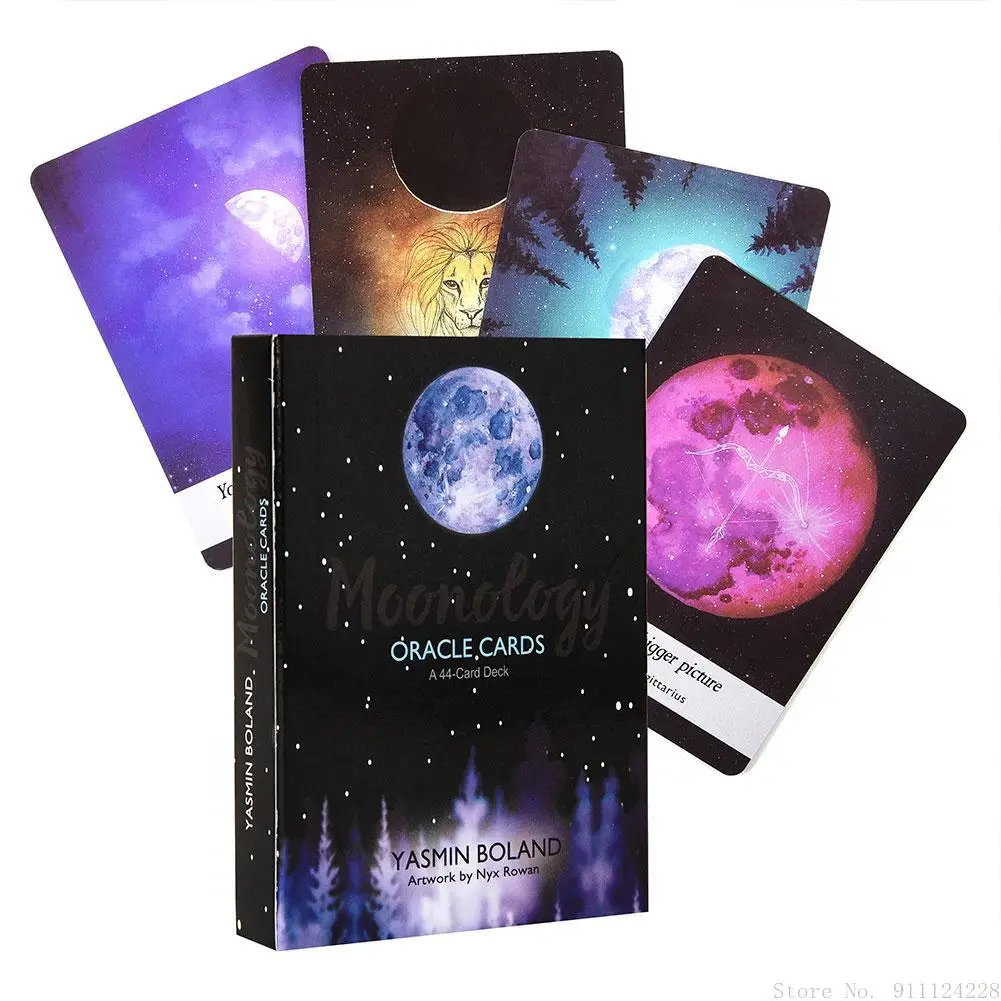 

44Pcs/Pack English Oracle Cards Deck For Moonology Oracle Cards Guidance Divination Fate Board Game For Party Family Women