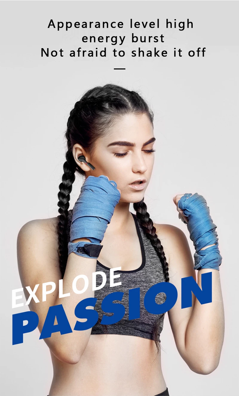 Bluetooth 5,0 беспроводные наушники TWS бинауральная спортивная Гарнитура 3D стерео звук с микрофоном громкой связи спортивные наушники с зарядным устройством