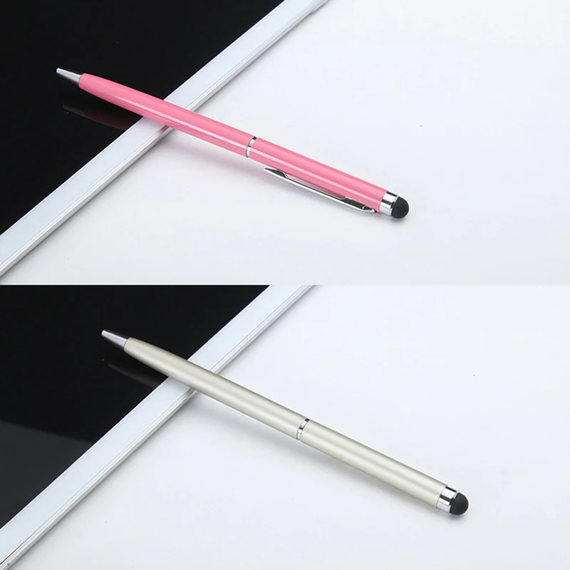 

100% Brand New And High Quality 2-in-1 Slim Touch Screen Stylus Pen+Ballpoint Pen For IPad IPhone Tablet Smartphone