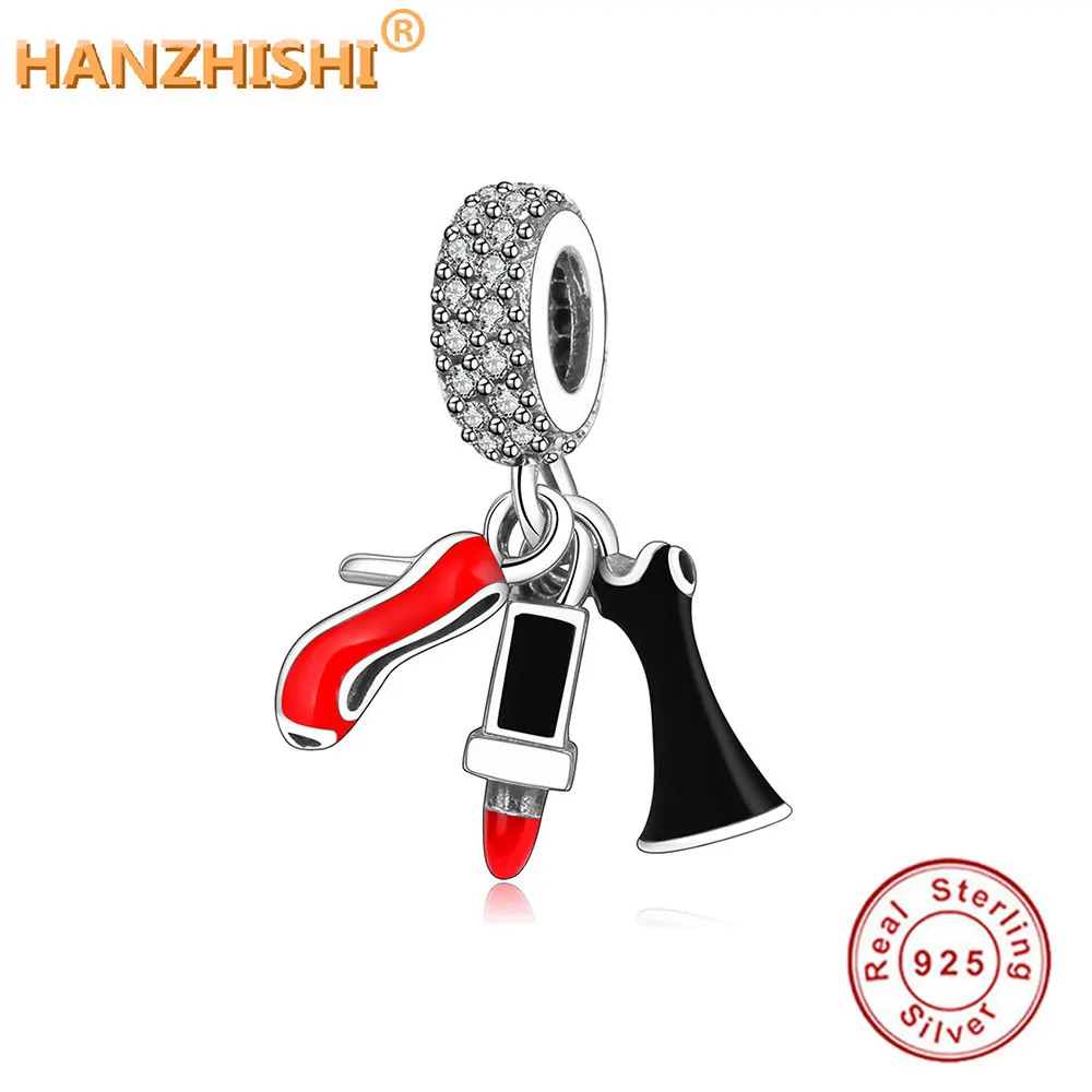 Помада и обувь юбка Очаровательная подвеска с эмалью камнями подходят к