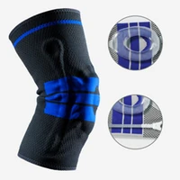 2 pcs silicone padded knee pads supports brace basketball fitness meniscus patella protection kneepads sports safety knee sleeve