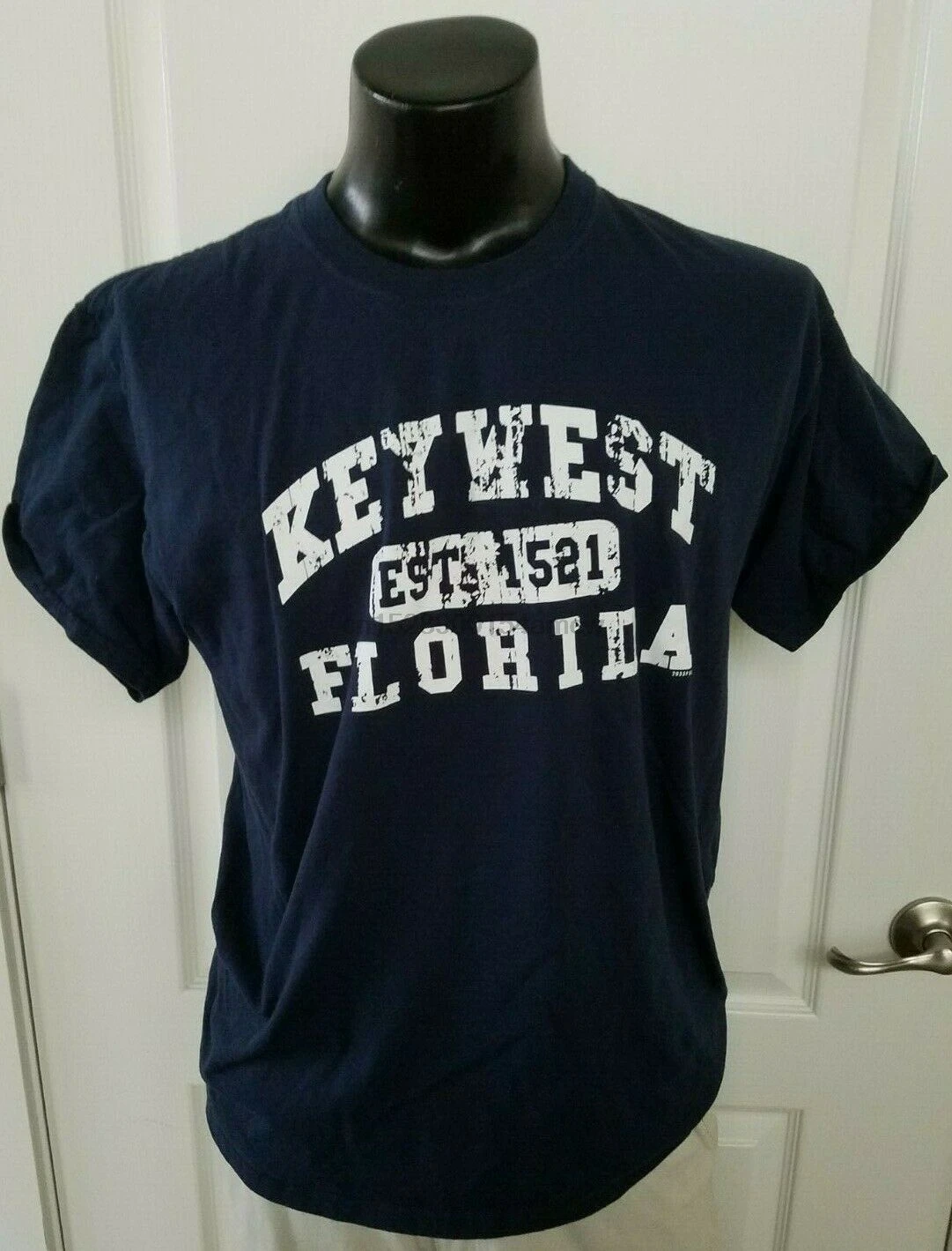 Уэст Флорида футболка платье с большим голубым Винтаж печати|Мужские футболки| |