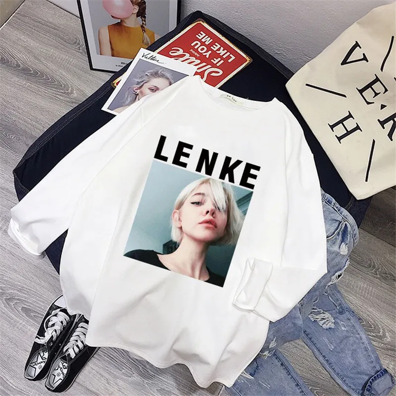Picture 7 Футболка парная одежда странные вещи Harajuku Camiseta Feminina размера плюс XXXL белые футболки топы с принтом длинный рукав осень - Цвет: Picture 7