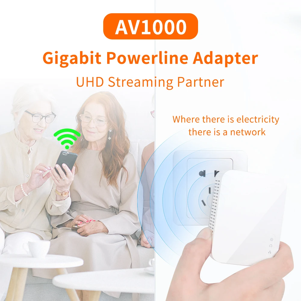 1 пара P3 AV1000 гигабитный адаптер Powerline до 1000 Мбит/с PH3 Ethernet PLC Homeplug для беспроводного
