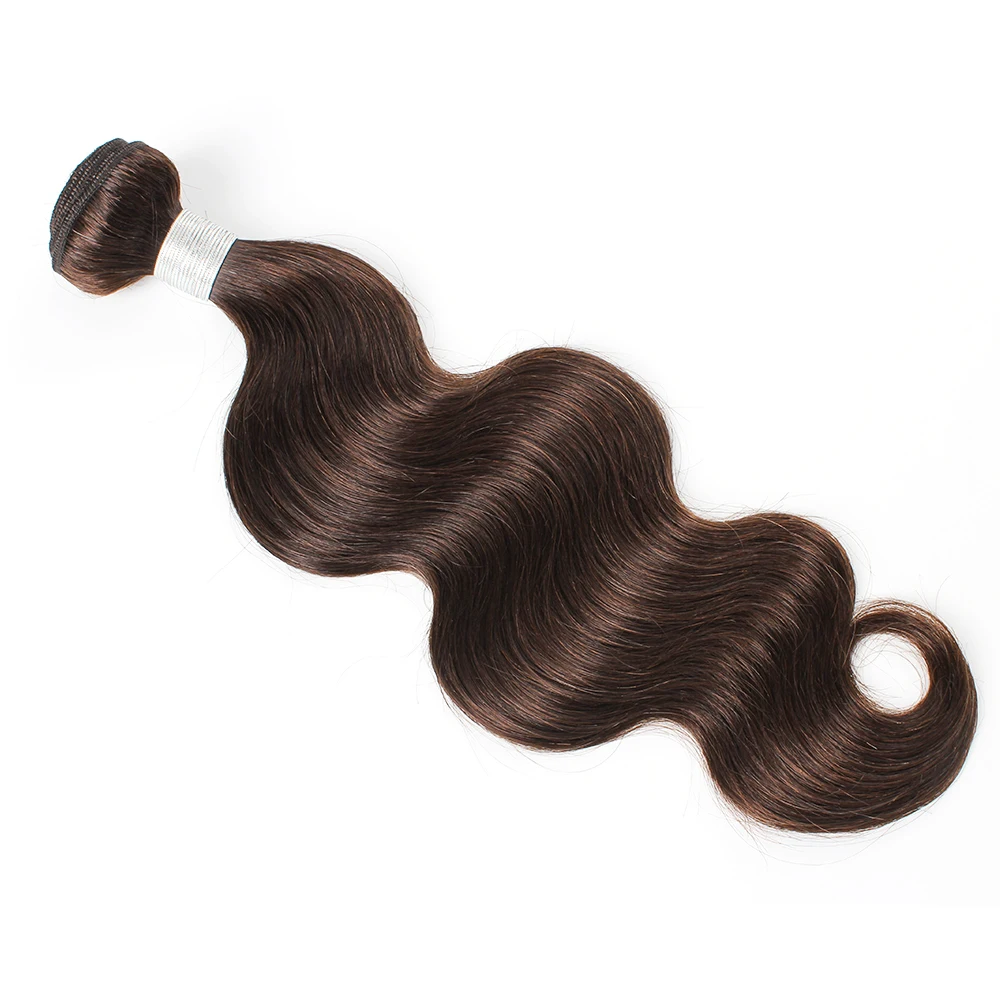 Kisshair цвет #2 волнистые пряди волос 3/4 шт. самые темные коричневые перуанские