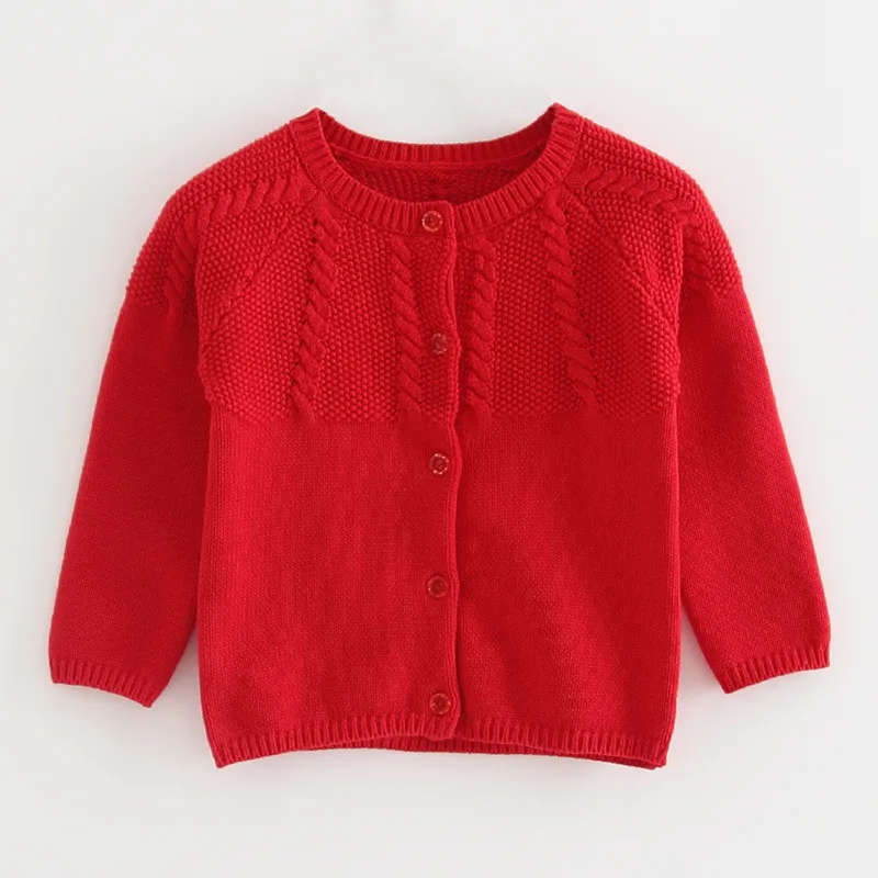 Однотонный красный Детский свитер кардиган осенняя желтая куртка пальто для