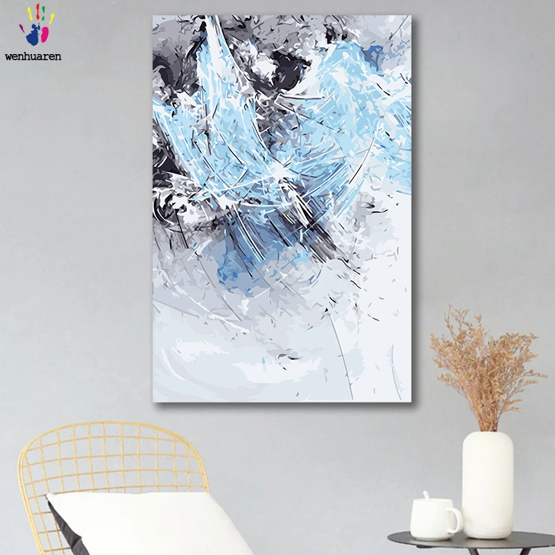 DIY картинки для раскраски по номерам с абстрактной серии цветов