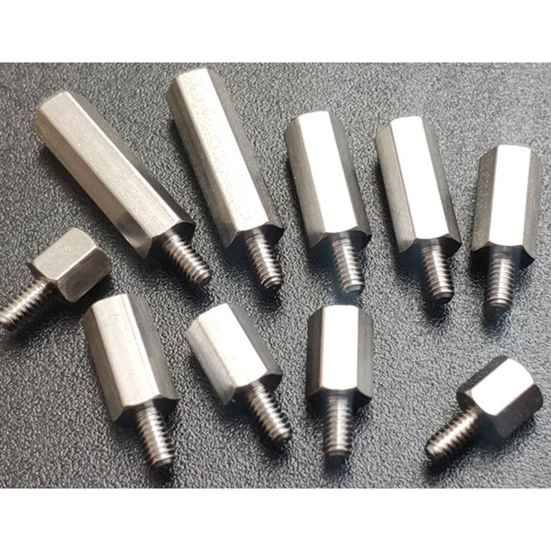 M3 * L + 6 мм нержавеющая сталь 304 Шестигранная розетка прокладка штыревые и женские