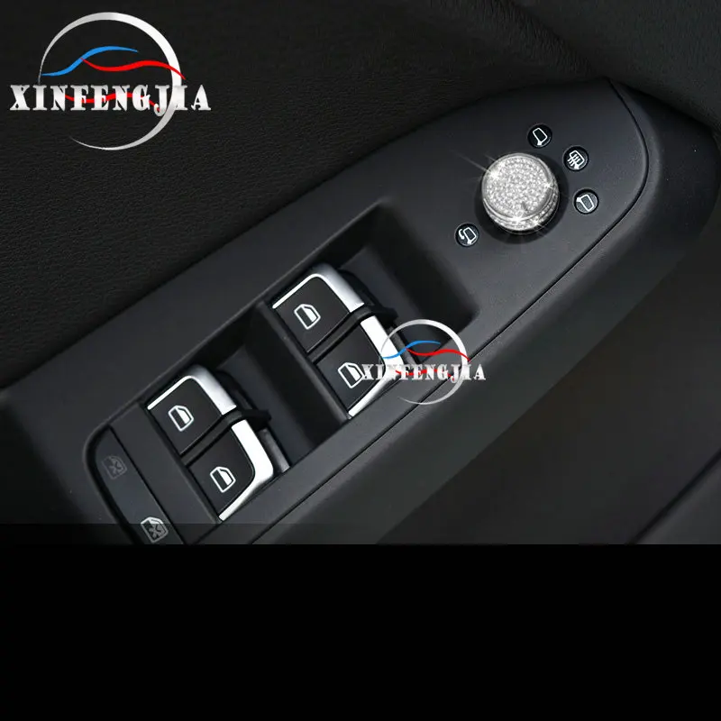 

For Audi Q3 15-2017 Crystal Style Drive Door Button Switch Case Cover Trim