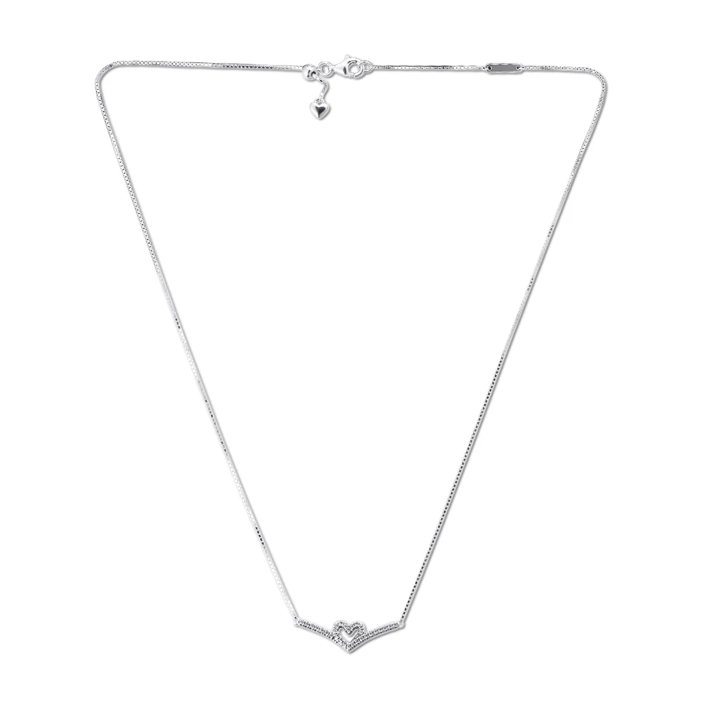

Collier Birthday Sparkling 2021 Girl Friends Valentine's Day Long Chain 100% Real Silver S925 Necklace for Women