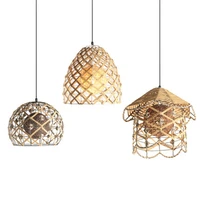 hand woven spherical chandelier spherical porch chandelier resort lamp pastoral style chandelier free shipping