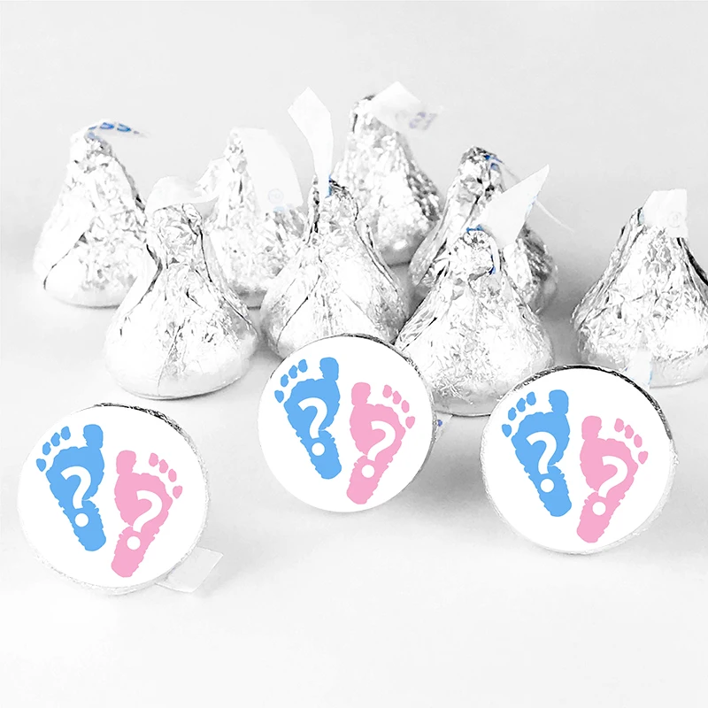Gender Reveal Team Boy Girl Stickers or He She Tags Labels Party Creative Decoration Baby Shower Supplies | Дом и сад