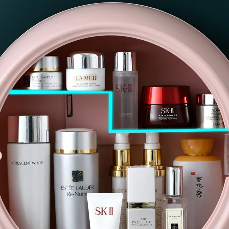

PEISI Bathroom Wall-Mounted Makeup Storage Box without Punching Large-Capacity Jewelry Cosmetic Storage Box Bathroom Accessories