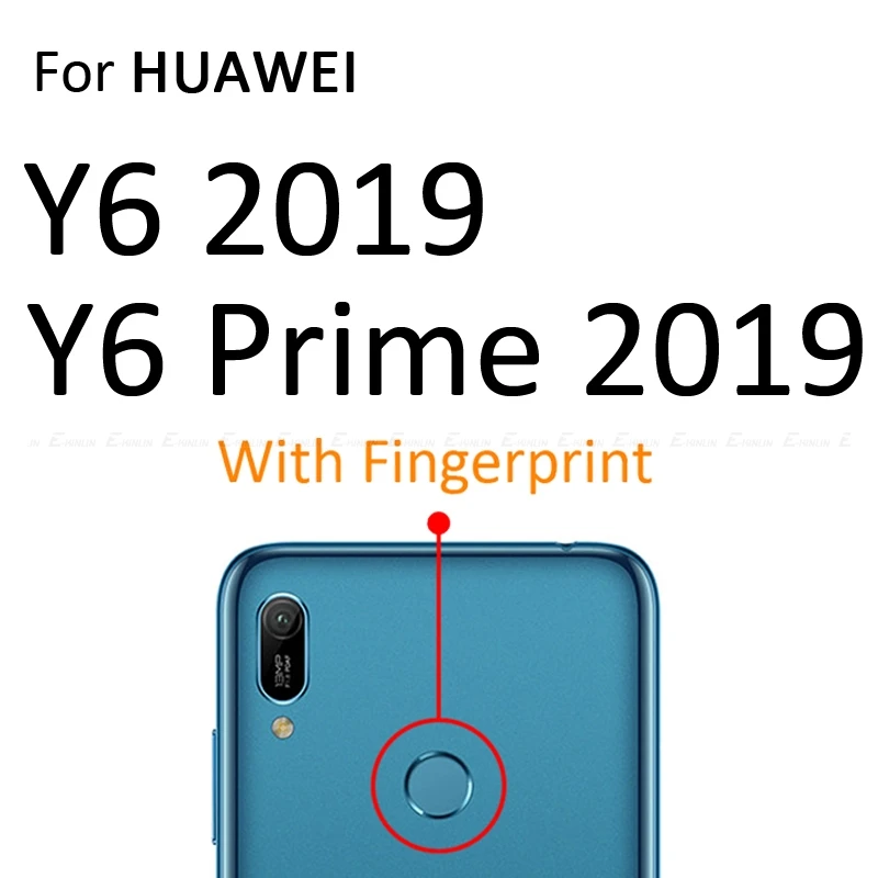 Y6 2019 With Hole 2 шт. мягкий чехол для задней крышки из Экран протектор для huawei Y9 Y7 Y6 Y5 Pro Prime Lite углеродного волокна Стикеры защитная пленка - Цвет: Y6 2019 With Hole