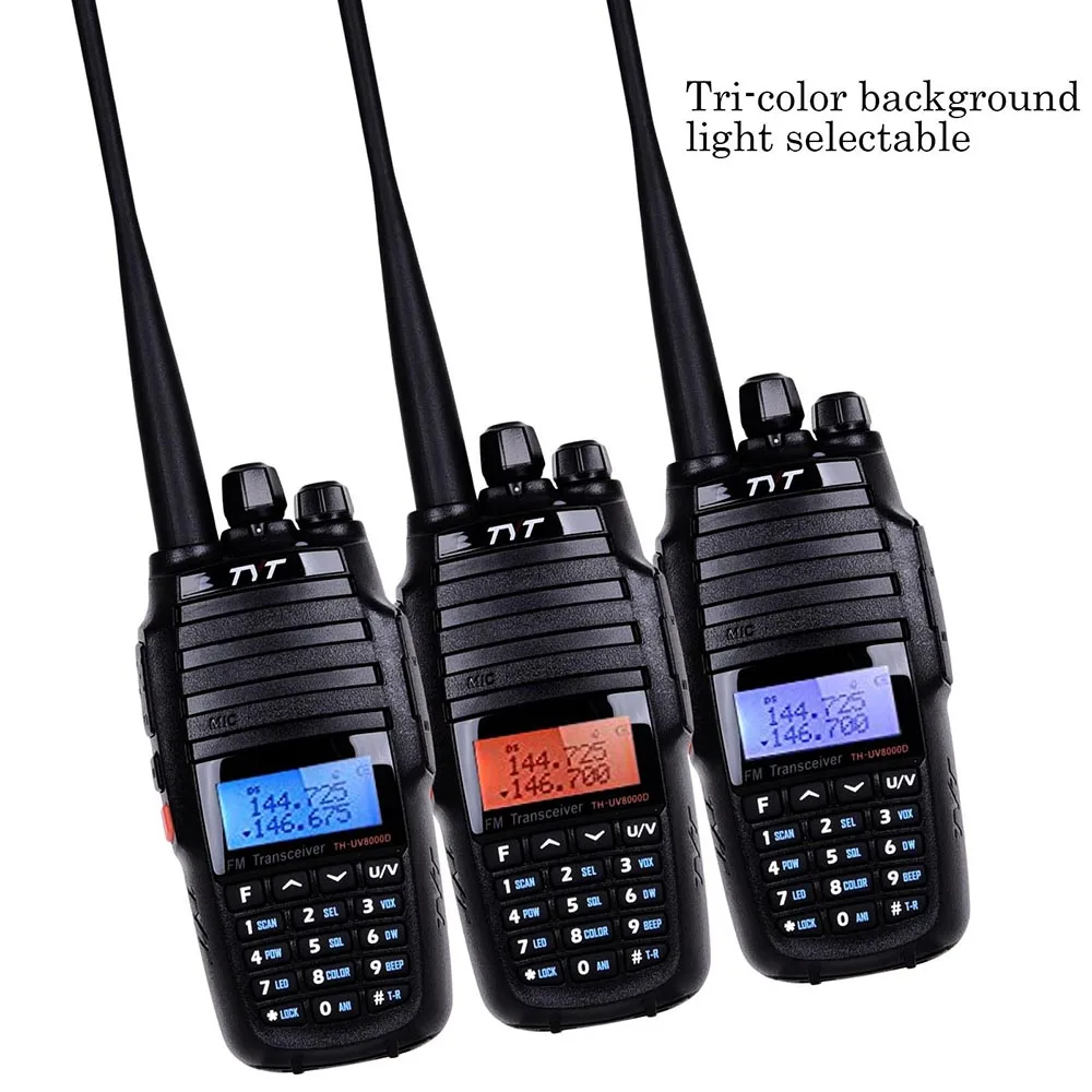 2 шт. TYT двухдиапазонный радиоприемник TH-UV8000D 10 Вт УФ-приемопередатчик с 3600 мАч рация UV8000D двухстороннее радио