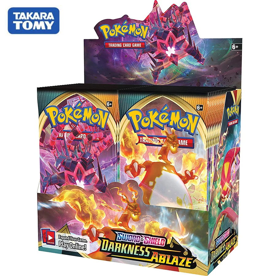 324 шт. карты Pokemon TCG: меч и щит темнота Ablaze 36 мешков герметичная коробка бустер