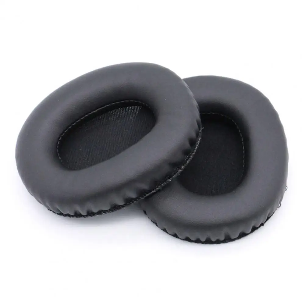 

1 Pair Faux Leather High Elasticity Ear Pads Protective Earcaps Headset Cushion Earmuffs