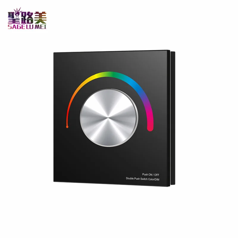 Флейта флейта одноцветная/cct/RGB стеклянная настенная поворотная панель DMX512