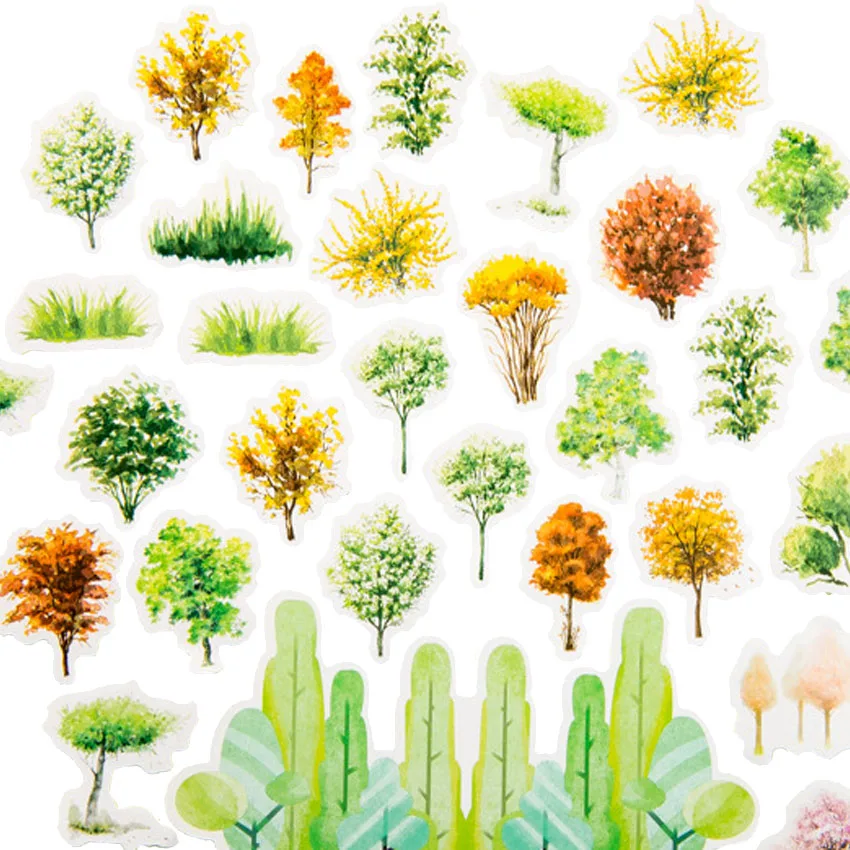 20 упаковок/партия декоративные наклейки в виде зеленых лесов | Дом и сад