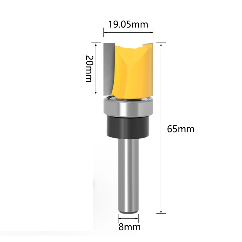 

1/3pcs 8mm Shank Template Trim Hinge Mortising Router Bit Straight End Mill Trimmer Tenon Cutter Woodworking Tools 28GF