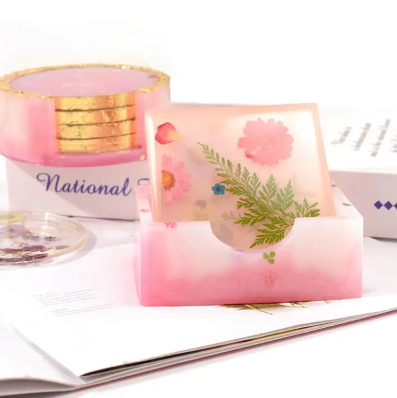 Форма Силиконовая Круглая для квадратная Подставка под стакан сделай сам