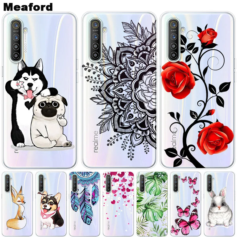 

For Oppo Realme XT Case TPU Silicone Soft Cartoon Clear Case for Oppo Realme X2 X 2 Phone Back Cover Realme 6S Pro Coque Case