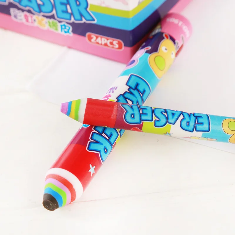 1 шт. креативный ластик в виде радужной ручки милые Мультяшные канцелярские