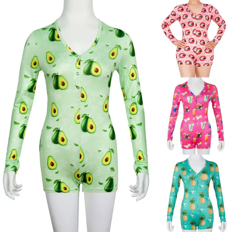 Женская Повседневная Домашняя одежда Облегающий комбинезон сексуальная для сна