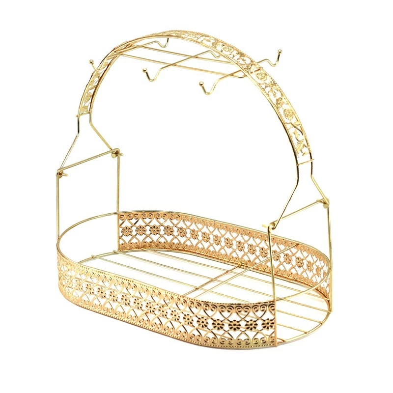 Керамическая полка для чашек в европейском стиле органайзер резная корзина