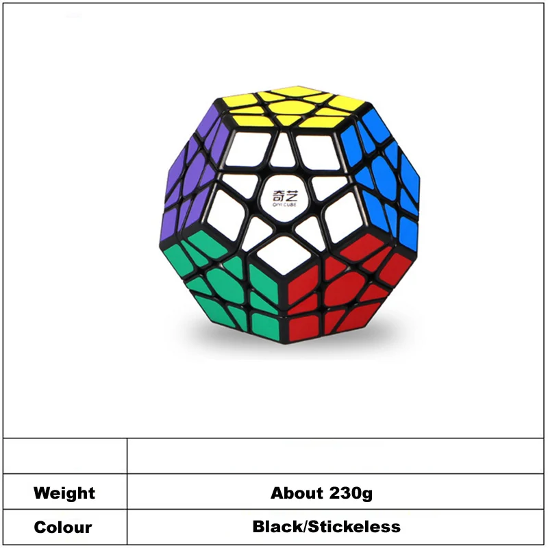 QIYI QiHeng 3X3 Megaminxeds, Магический кубик, чёрный, Скорость Профессиональный 12 Сторон головоломка Cubo Magico, Обучающие образовательные игрушки для Детский подарок