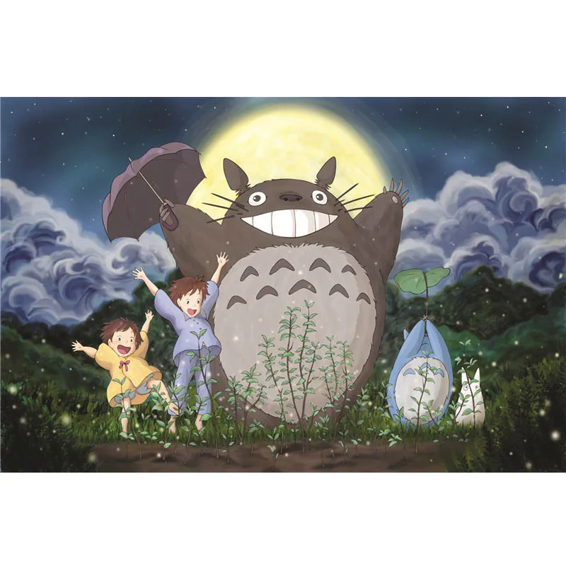 

1000 Pieces Adult Puzzle Cartoon Anime My Neighbor Totoro Happy Jigsaw Puzzle Toy Adult Decompression Child Gift