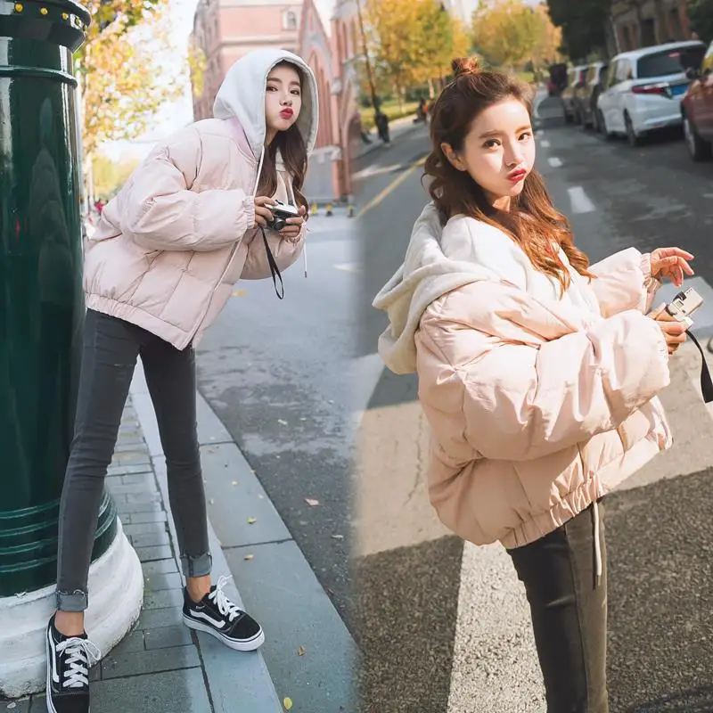 Одежда с хлопковой подкладкой женская новая стильная модная короткая зимняя